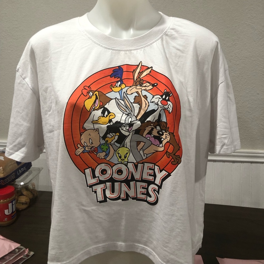 XXL Looney Tunes Women's White Crop Top